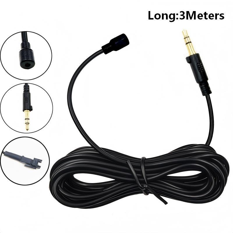 3 Meter 3.5Mm Male To Female Audio Extension Cable Car Audio Microphone Clip Jack Plug Stable Transmission For Car Dvd Radio
