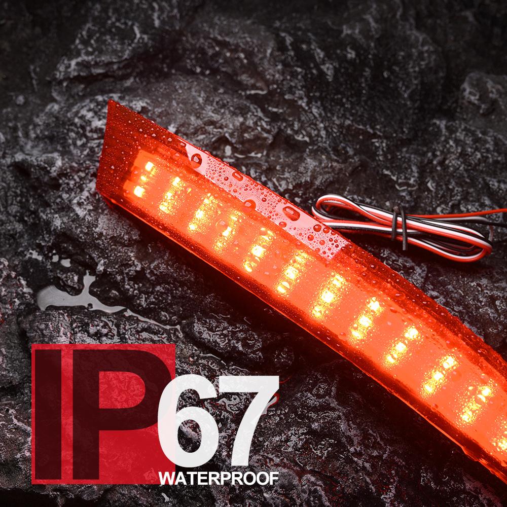 2x For BMW E70 X5 2007-2013 OE-Rear Bumper Led Reflector Light Trim Replacement Tail Brake Stop Lamp 63217158949 63217158950