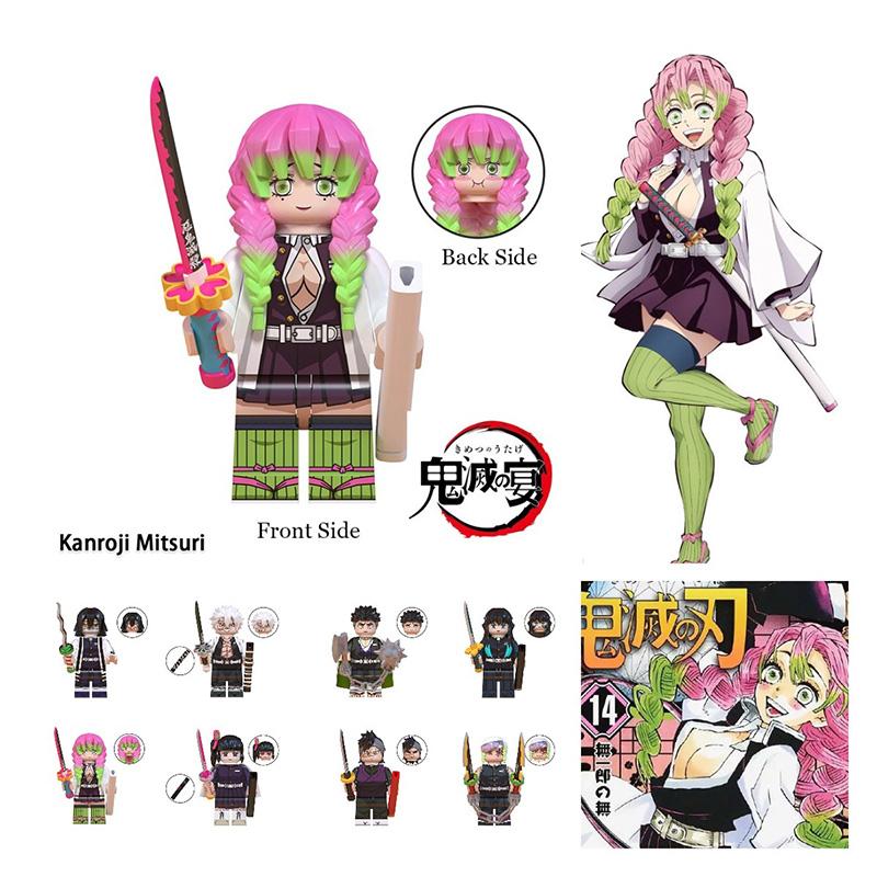 Slayer Assembled Demon Building Blocks Iguro Obanai Kanroji Mitsuri Puzzle Toy