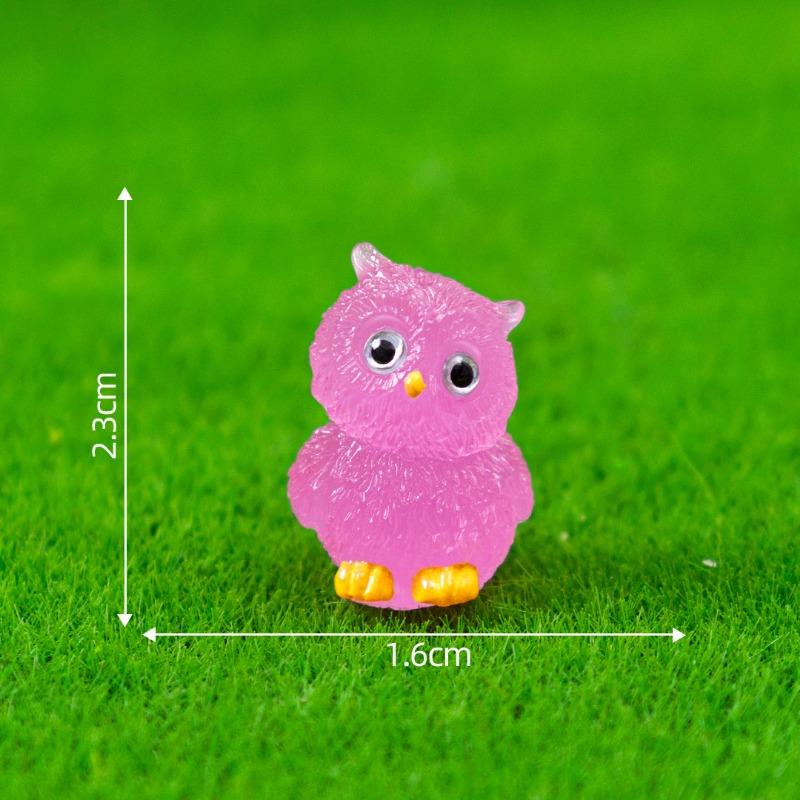 

Светящиеся Милые Фигурки Сов Садовые Ландшафтные Декоративные Аксессуары Микро-ландшафт Маленькие Украшения cute owl розы красного