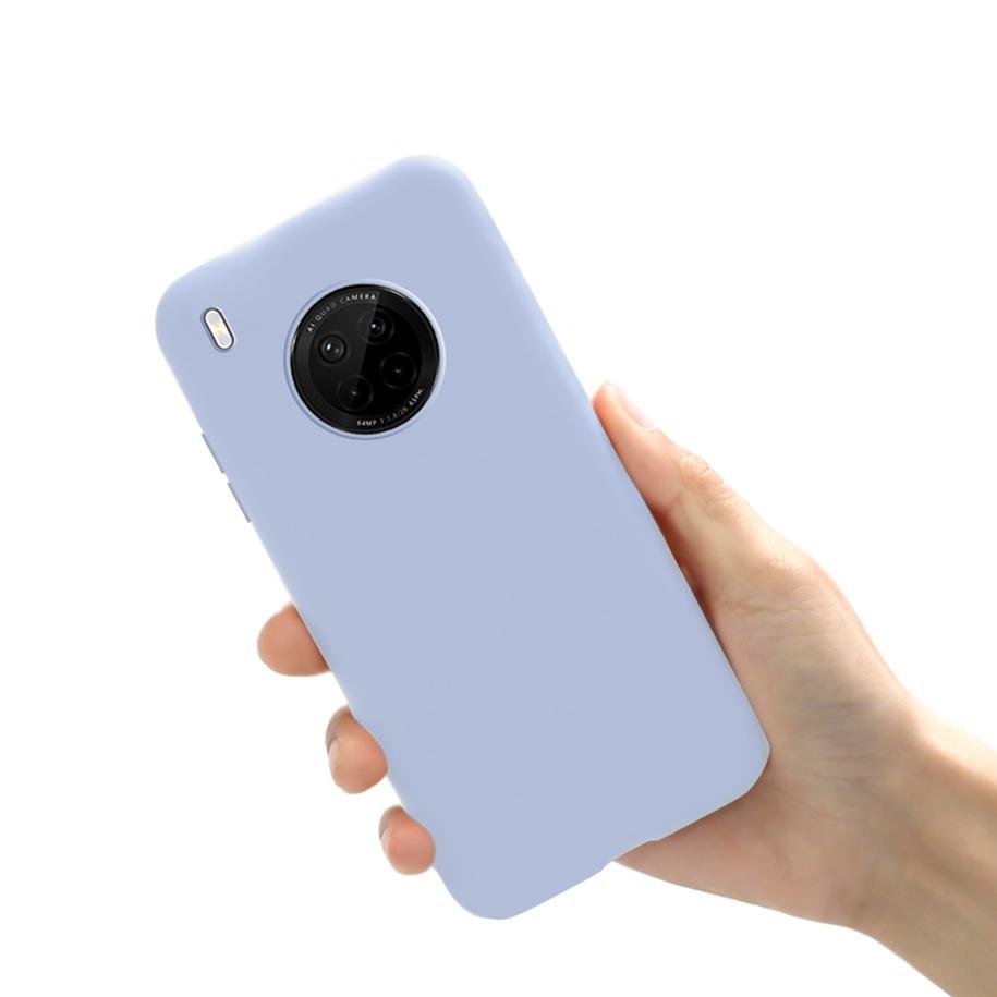 

Simple Candy Color Silicone Cover For Huawei Y9A 2020 Case FRL-22 FRL-23 HuaweiY9a Mobile Phone Case on Huawei Y9A Y 9A Soft Bag Huawei Y9a фиолетовый