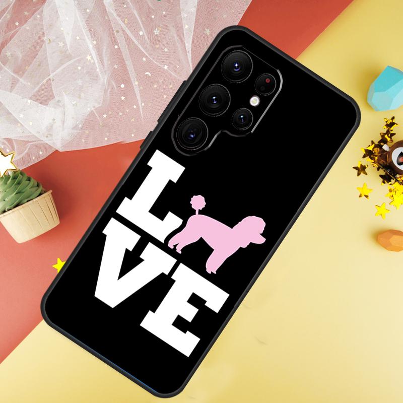 Cute Cartoon Poodle Case For Samsung Galaxy S24 Ultra S22 S20 S21 FE S8 S9 S10 Note 20 10 Plus S23 Ultra Cover