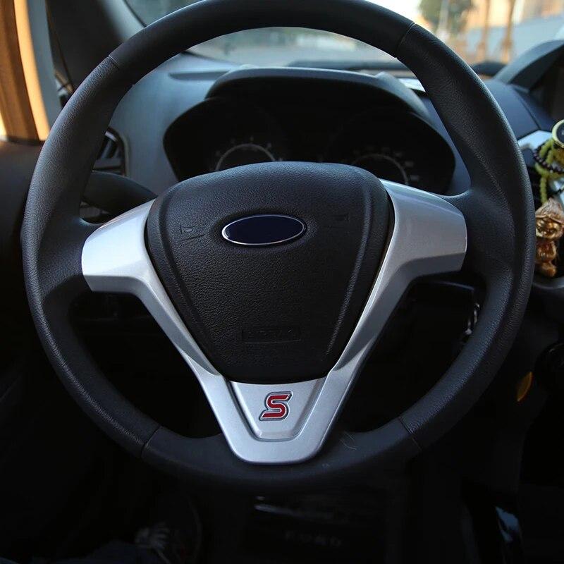 Autocolante cu paiete pentru ornamentele volanului ABS pentru Ford Ecosport 2013 -2016 Nou Fiesta 2012 2013 2014 2015 2016 2017 Accesorii auto