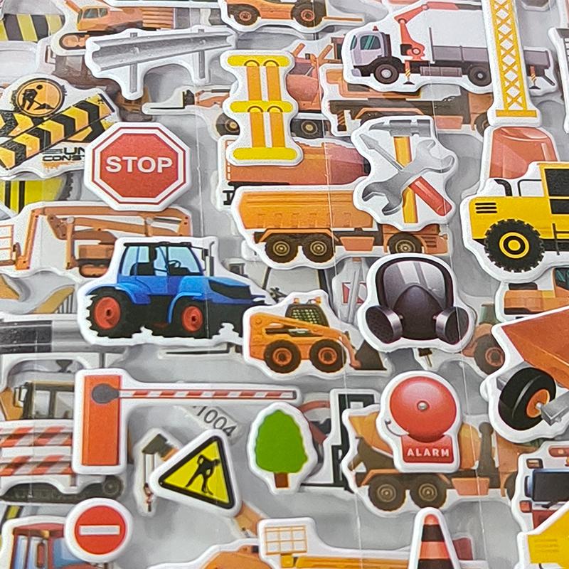 Vehicle Style 3D Puffy Sticker 5/10/15/20 Sheets Scrapbook Bubble Stickers Birthday Festival Gift Rewards Student Stationery ZYF