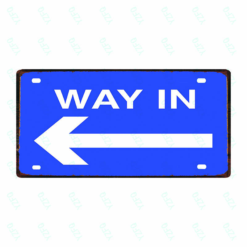 No Smoking Wifi Exit Toilet Indication Sign Tin Plate Vintage Metal Sign For Shop Bar Home Decor Poster Customizable DC0057A