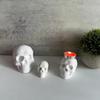 DIY Halloween Skull Decoration Large And Small Skull Silicone Mold 3D Skeleton Head Epoxy Resin Candle Halloween Handicraft