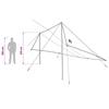 Vehicle Awning with Roof In Gray and Orange 518 X 580 X 215 Cm