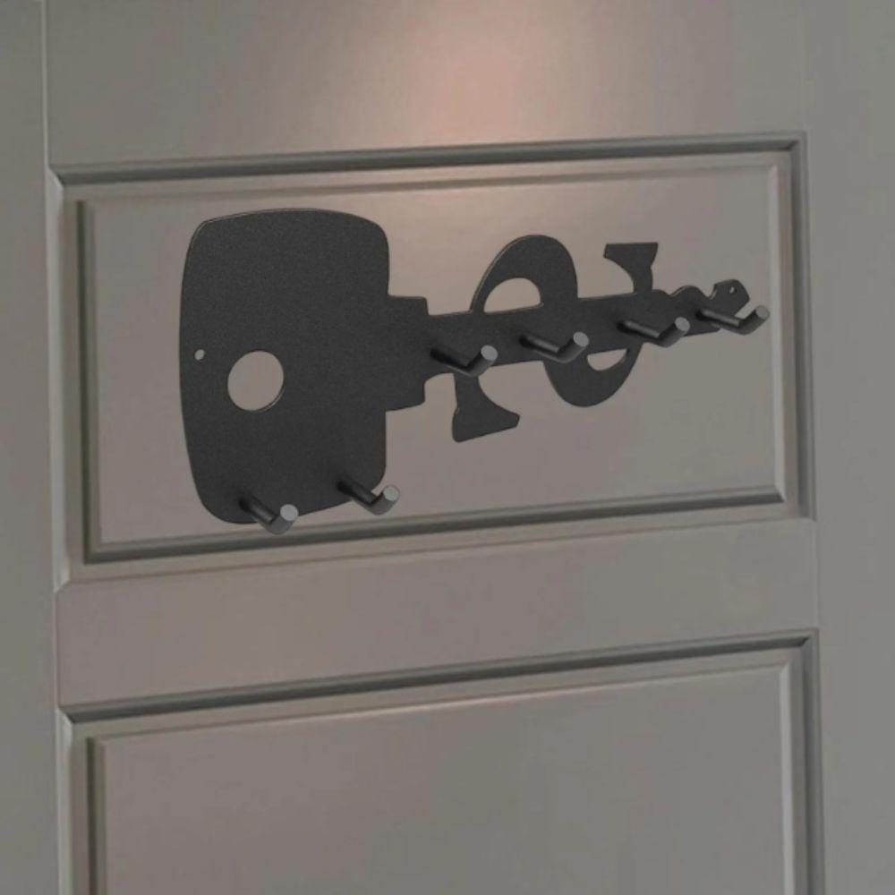 Stainless Steel Wall Mounted Holder Rustproof 6 Hooks Storage System Space Efficient Decorative Design Key Holder Living Room