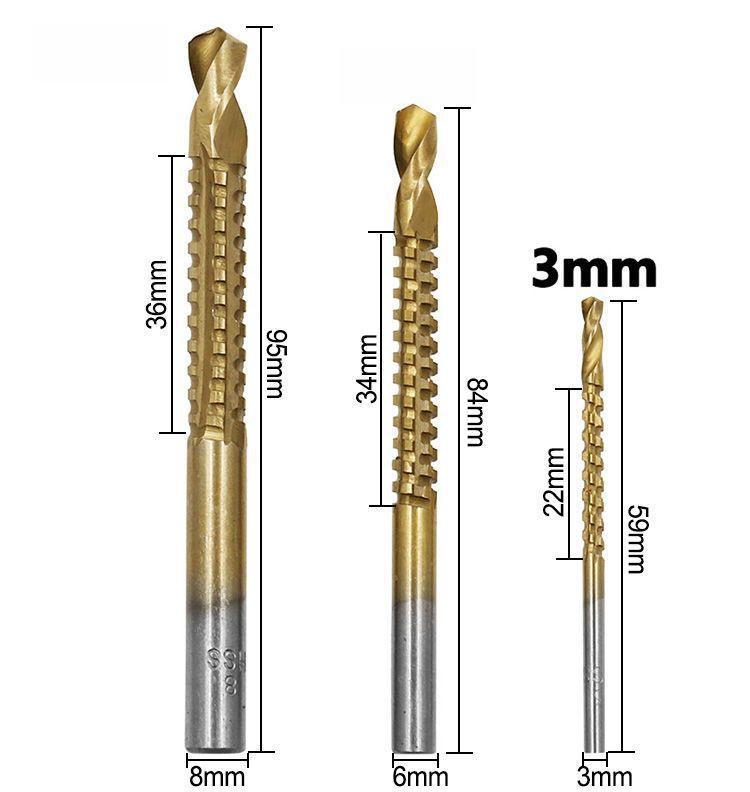 

Набор из 6 сверл-пагод из быстрорежущей стали с насечкой в пластиковом футляре — идеально подходит для открытия, расширения отверстий и ступенчатого сверления.