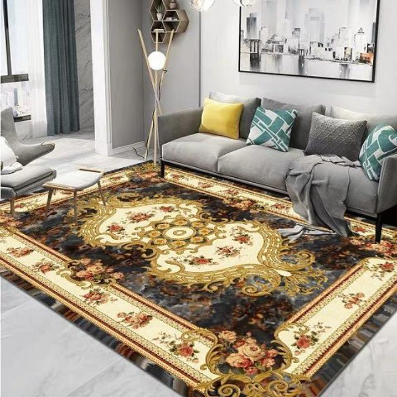 Chinese Style Living Room Carpet Coffee Table Floor Mat Chinese Style Study Bedroom Bedside Home Decoration Non-slip Floor Mat