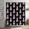 Unique Gothic Horror Shower Curtain Spooky Skull Halloween Decor Bathroom Set Creepy Psycho Killer Art Dark Aesthetic Room Divid
