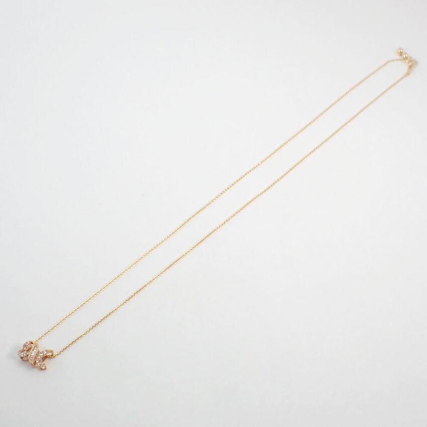[Used] K18/K18PG Diamond Initial M Pendant Top/j52-2