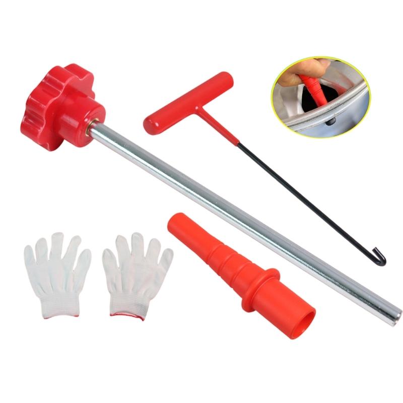 Pack of 4 Plastic Tire Valves Stem Replacement Tool Kit for Quick Installation Removal On Vehicles Including Car Motorcy
