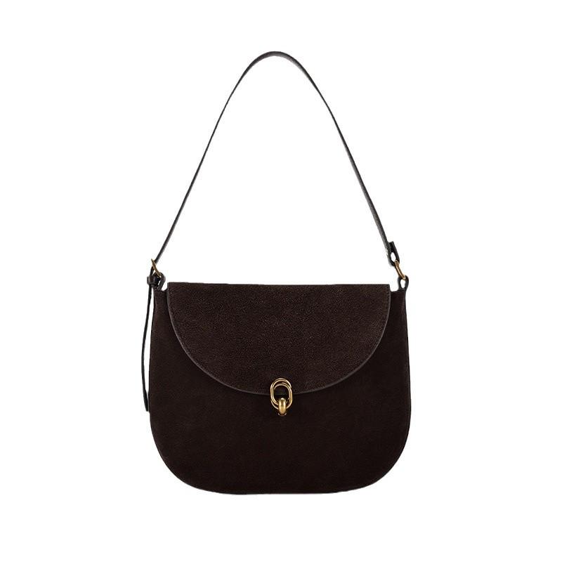 JOGUJOS Women's Genuine Leather Large Capacity Shoulder Bag - Fashionable Underarm Handbag for Commuting