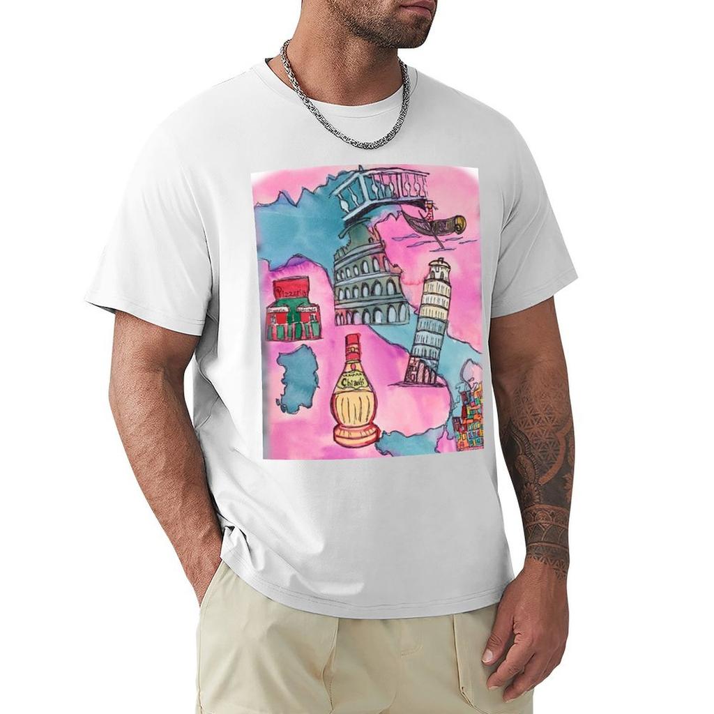 Barbers Italy Tshirt Vintage Style Printed Top