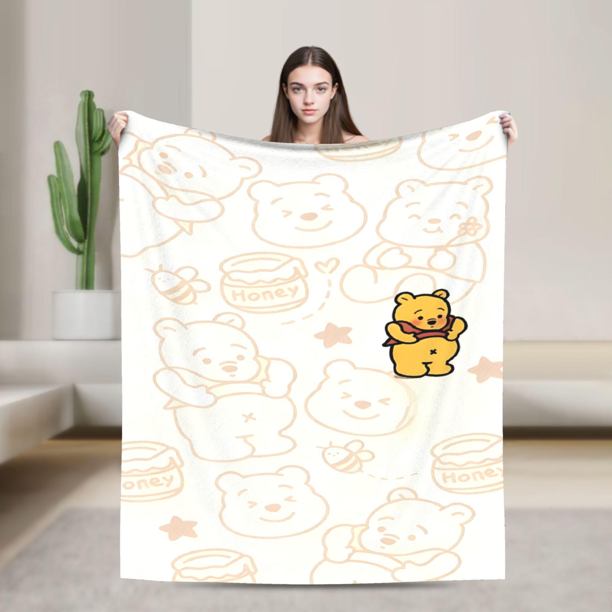

W-Winnies the P-Pooh Blankets Quality Warm Soft Bedding Throws Winter Kids Adult Couch Chair Aesthetic Bedspread 130x150cm