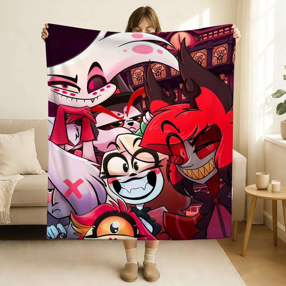 Anime H Hazbin H Hotel Blanket Soft and Skin Friendly For Couch Bed Napping Bedspread All Seasons Comforter
