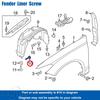 OAUTOO 20Pcs Bumper Cover Splash Shield Bolt Fender Liner Screw W716345-S450B For Ford Edge Escape Explorer F150 Fushion Maverick Fis Mustang MKC MKX