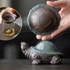 Ceramic Turtle Tea Set Filter Cute Animal Statues Home Decoration Kung Fu Tea Set Chinese