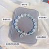 925 Sterling Silver Blue Treasure Moonlight Stone Crystal Bracelet for Women Luxury Elastic Hand Jewelry Fashion Gifts