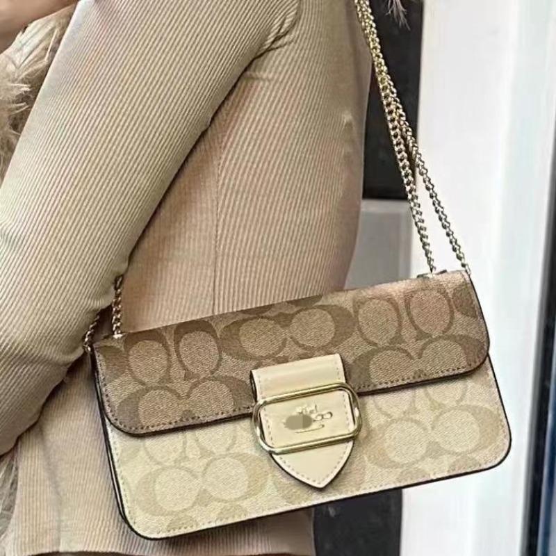 High-quality New Classic Old Flower Leather Square Bag Chain Bag Underarm Bag Shoulder Messenger Bag