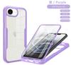 360 Full Protection Case For iPhone 16e Clear Screen With Silicone Bumper TPU+PC Back Cover For iPhone 16 e iPhone16e 2025 Funda