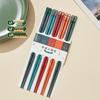Chuxi Da Guochao Alloy Serving Chopsticks, Morandi Color Set