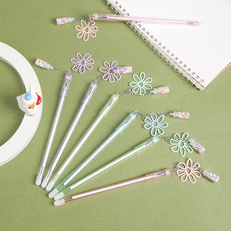 25 Piece Stationery Drifting Bottle Pendant Neutral Pen School Office Supplies Student Creative Sweet Lovely Erasable Pen