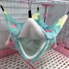 Double Layer Plush Pet Hammock Warm Hanging Bed For Hamster Squirrel Chinchilla Small Pet Winter House