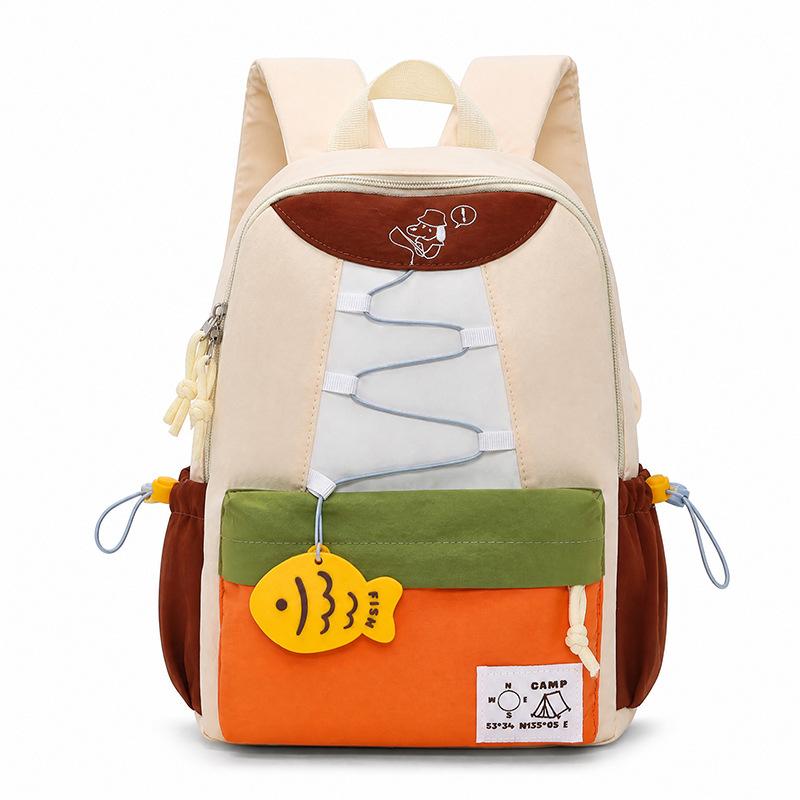 SchoolbagYX Vitality Contrasting Color Backpack Decompression Lightweight Children's Schoolbag Kindergarten Boys and Girls Short-distance Travel