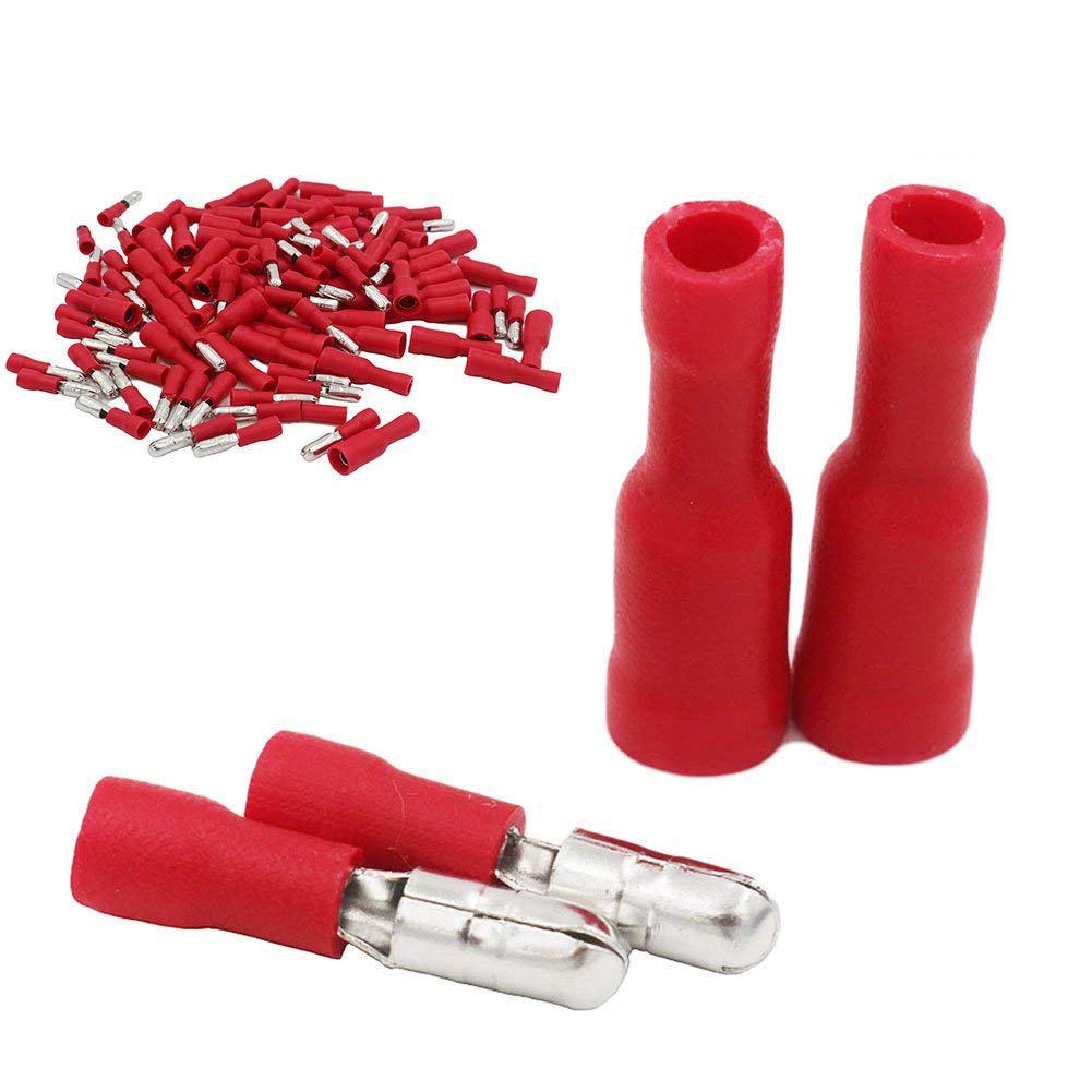 

Giboshi Terminals, 100 Piece Set, Crimp Terminals with Insulated , Automotive Terminals, For Connecting червоний
