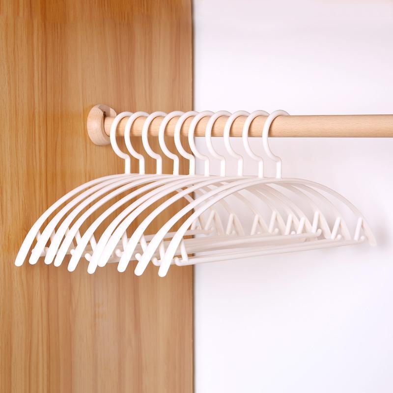 Semicircular Non-Slip Hanger Anti-Shoulder Corner Household Hanger Multi-Functional Drying Rack Plastic Clothes Support Hook Hanger