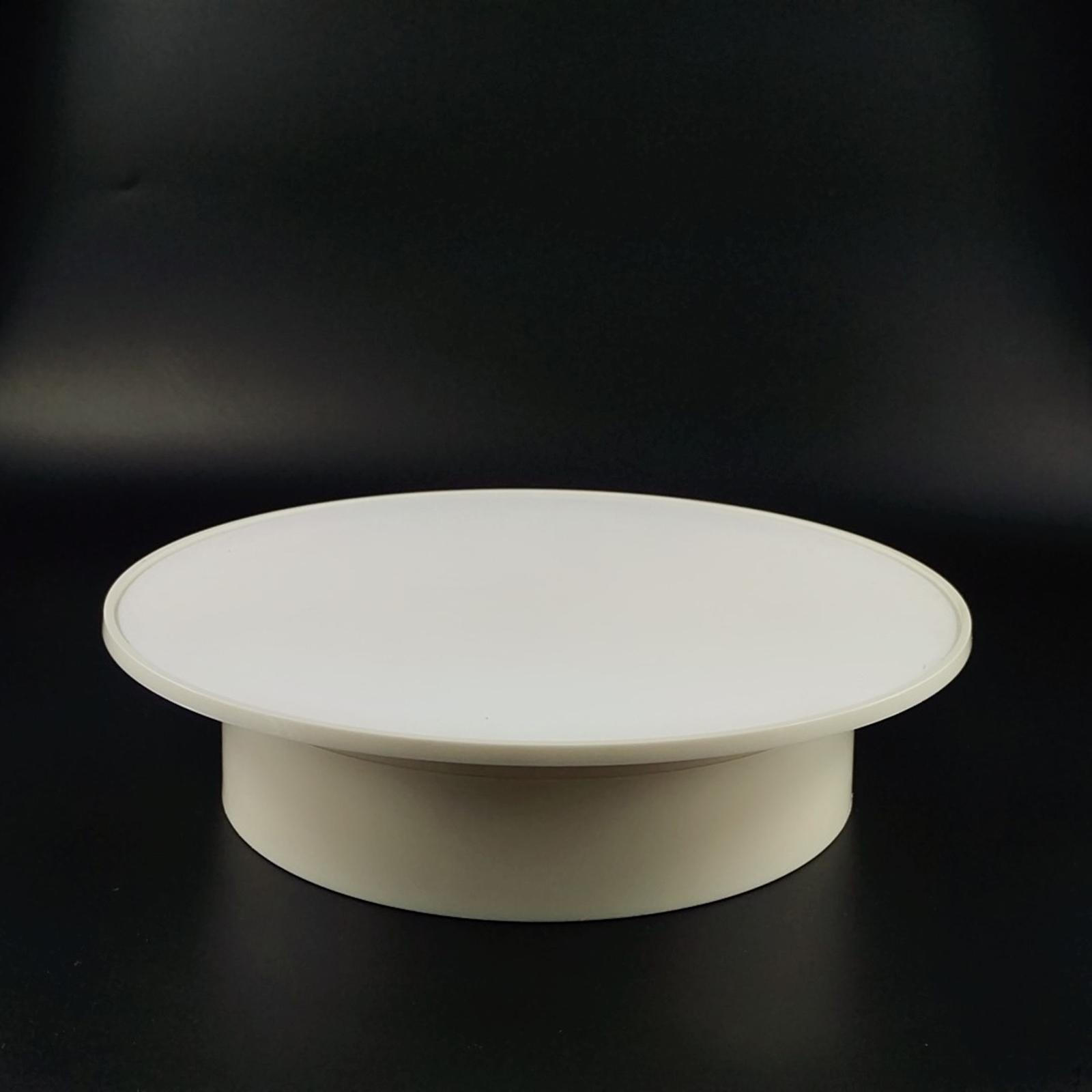 

Електрична обертова підставка-поворотний стіл, тримач для ювелірних виробів, для торта, іграшок, моделей, електронних продуктів Suede White