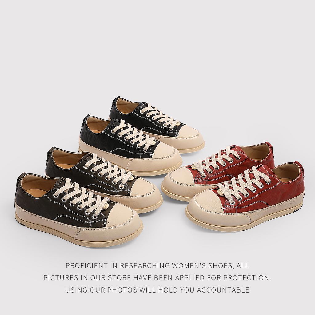 Cowhide Women'S Board Shoes Women'S Comfortable Casual Board Shoes Platform Heightening Sports Shoes Versatile Women'S Shoes Tide