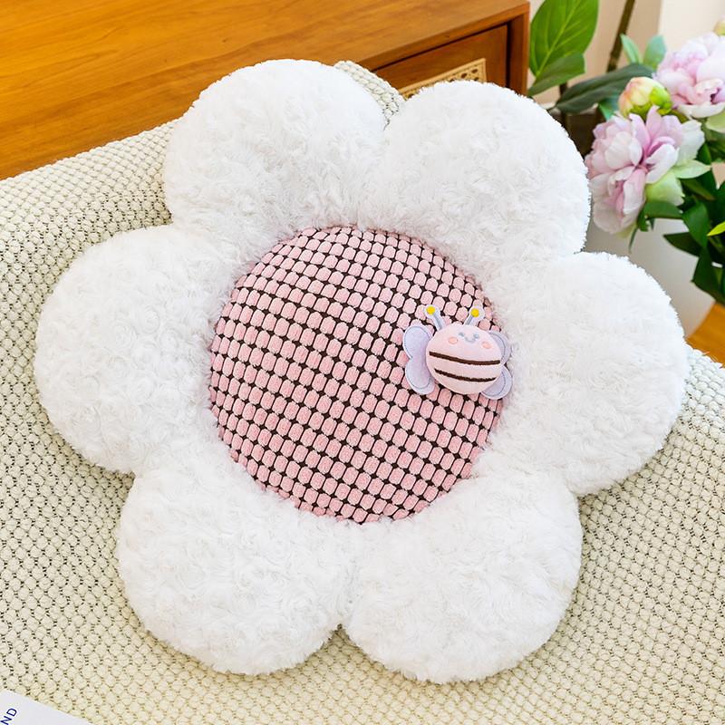 Flower Plush Seat Cushion With Thick Padding For Home Office Comfort Gift For All