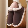 Bomullsskor med fleece och förtjockad värme, Inomhus tjocksulade halkfria bomullsstövlar