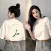 ZX Tee Heavyweight Summer Short Sleeves T-shirt Printed Niche College Style Youth All-Match Top Harajuku Graphic T Shirts Women T Shirt