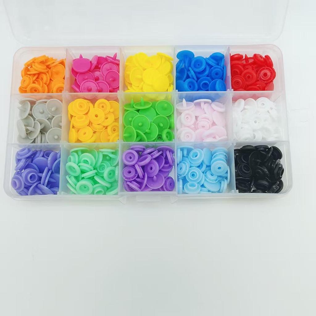120-Piece Snap Fastener Installation Tool Set with Colorful Resin Buttons and Hand Press Pliers