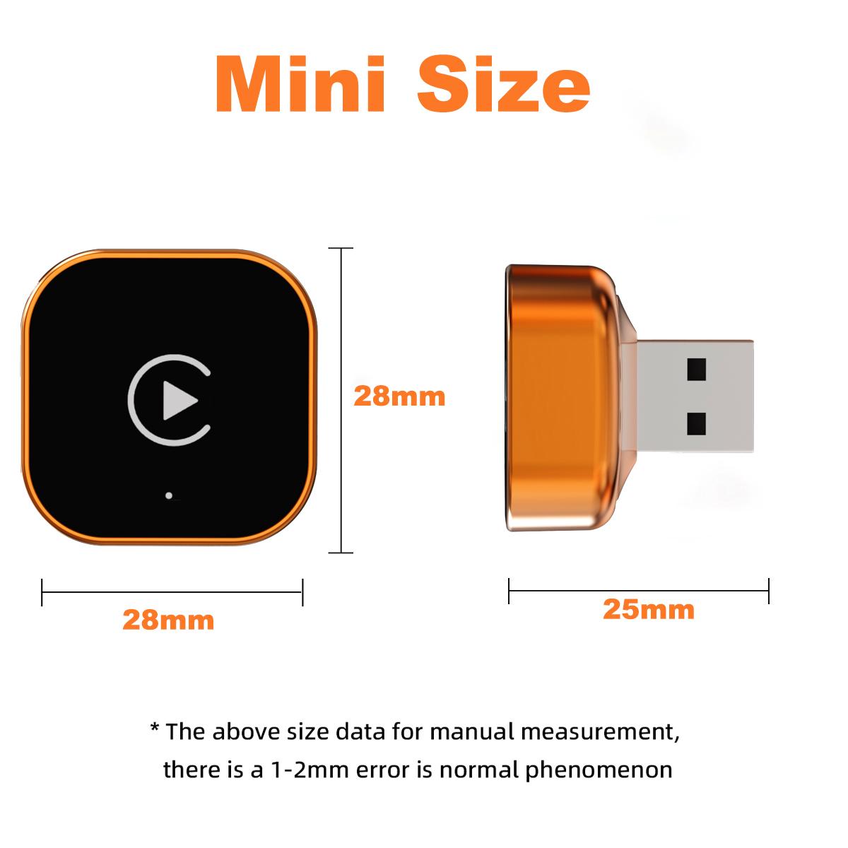 2026 Wireless CarPlay&Android Auto Adapter 5Ghz WiFi Wireless CarPlay Dongle  Car Intelligent Systems For Car With Wired CarPlay B414-1