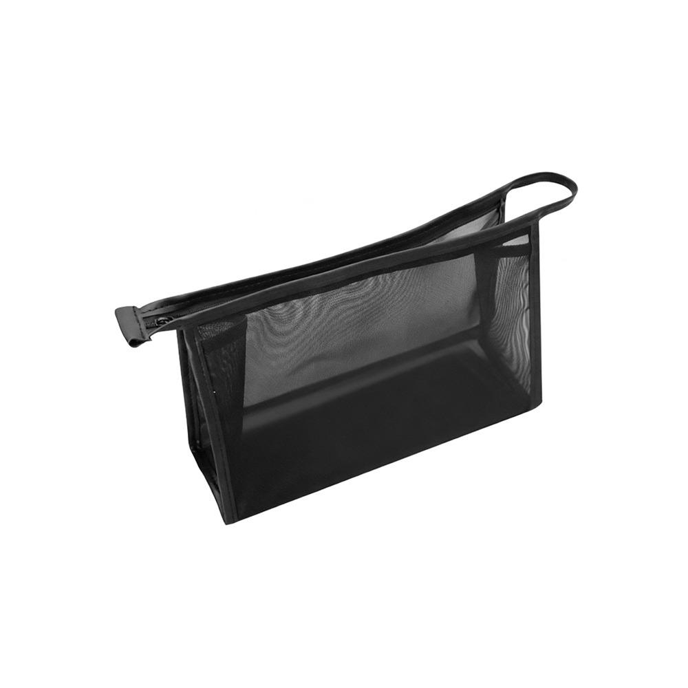 Mesh Transparent Makeup Bag Large Capacity Portable Lipstick Storage Bag Simple Style Toiletries Bag Cosmetic Storage