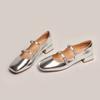 Women Shoes Retro Thick Heeled Ballet Shoes for Women Medium Heeled Mary Jane Single Shoes Zapatos De Mujer