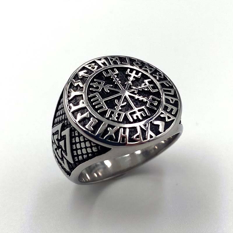 

Модное скандинавское ретро кольцо из нержавеющей стали в готическом стиле викинг подарок для мужчин винтажные геометрические украшения оптом стальной золотой цвет хип 13
