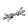 304 Stainless Steel Threaded Rod Set: Flat Washer, Hex Nut, Wing Nut, Butterfly Nut, Hand-Tightening Nut