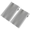 2Pcs Fireplace Screen Panels Black Iron Mesh Curtains Spark Guard Protect Carpet Floor Hearth Mesh Screens Fireplace Screen