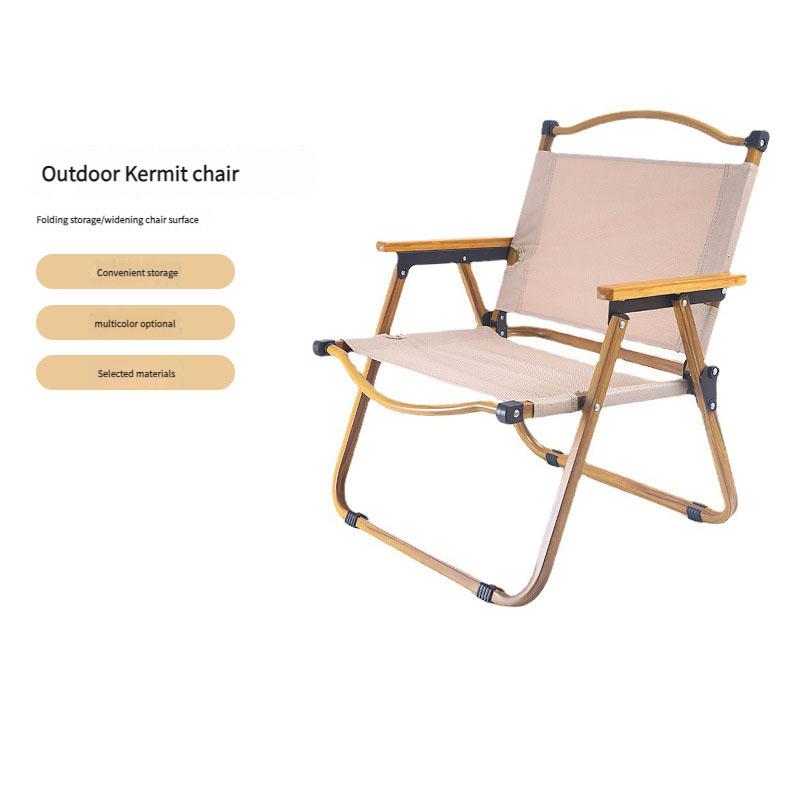 Portable Folding Reclining Chair Camping Beach Seat with Steel Frame Outdoor Fishing Picnic Lightweight Foldable Stool