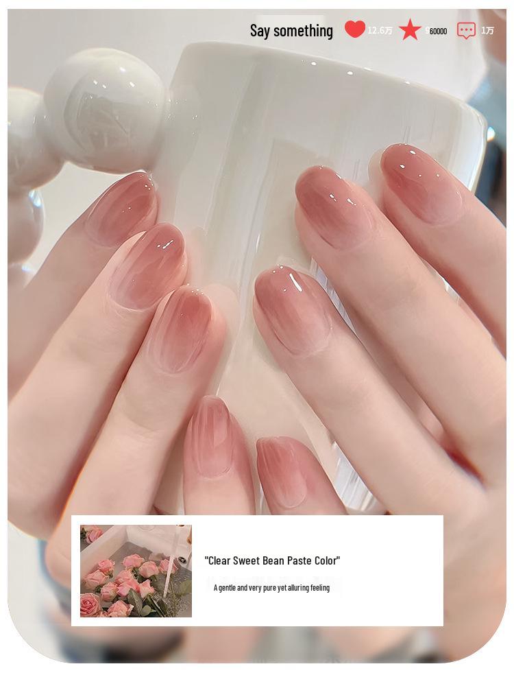 Summer 2025 Ice Transparent Nude Nail Gel Polish - Popular Whitening Jelly Color Series