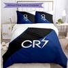 Set Lenzuola Stampate Cristiano Ronaldo 3 Pezzi Copriletto Accogliente Traspirante come Regalo per Inaugurazione Casa o Festa