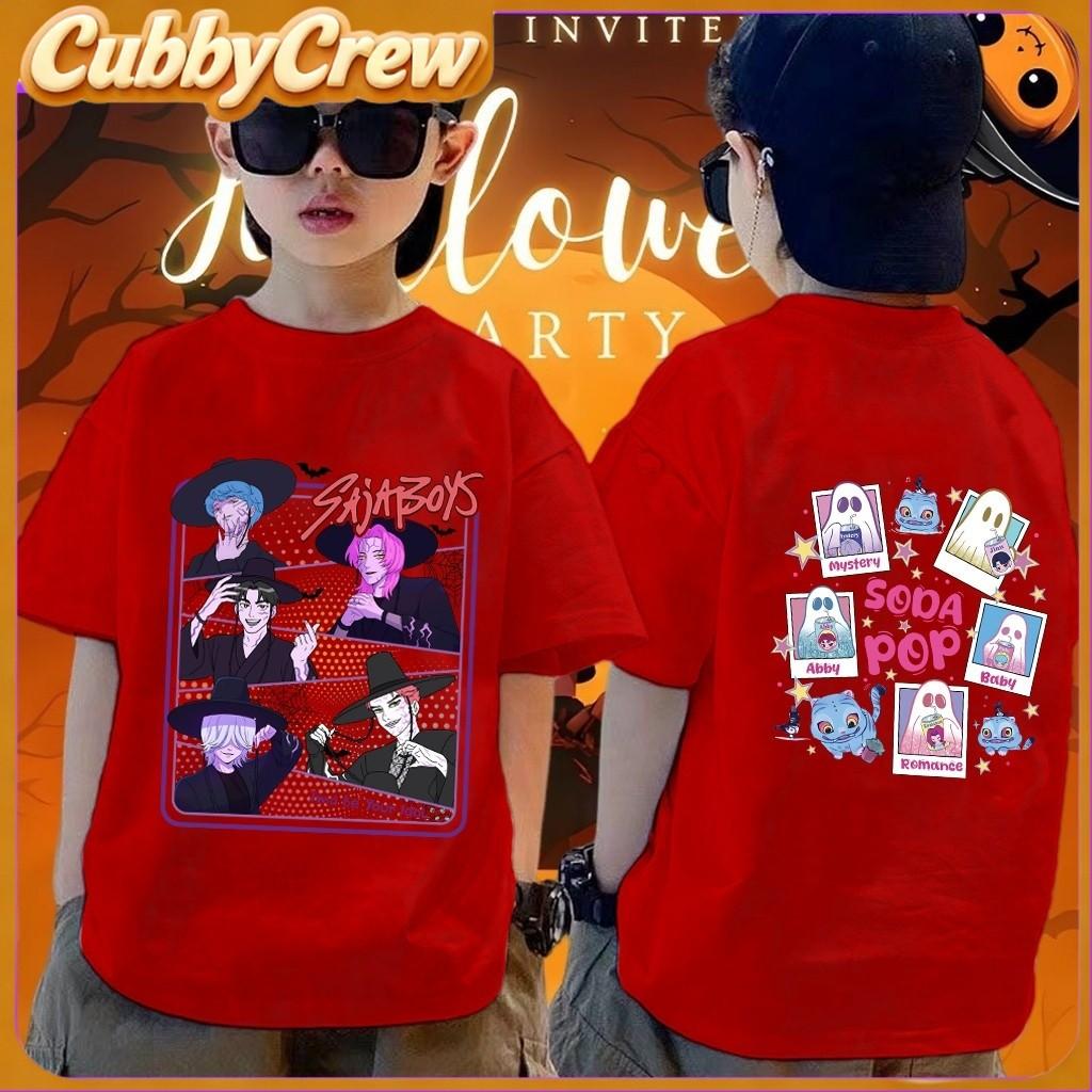 

Halloween Kpop Devil Hunter Printed Children s Round Neck Top 140