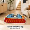 Canned Fish Sardine Whimsical Irregular Shaped Rug Soft Plush Non-Slip Washable Absorbent Game Room Dorm Decor Home Decor