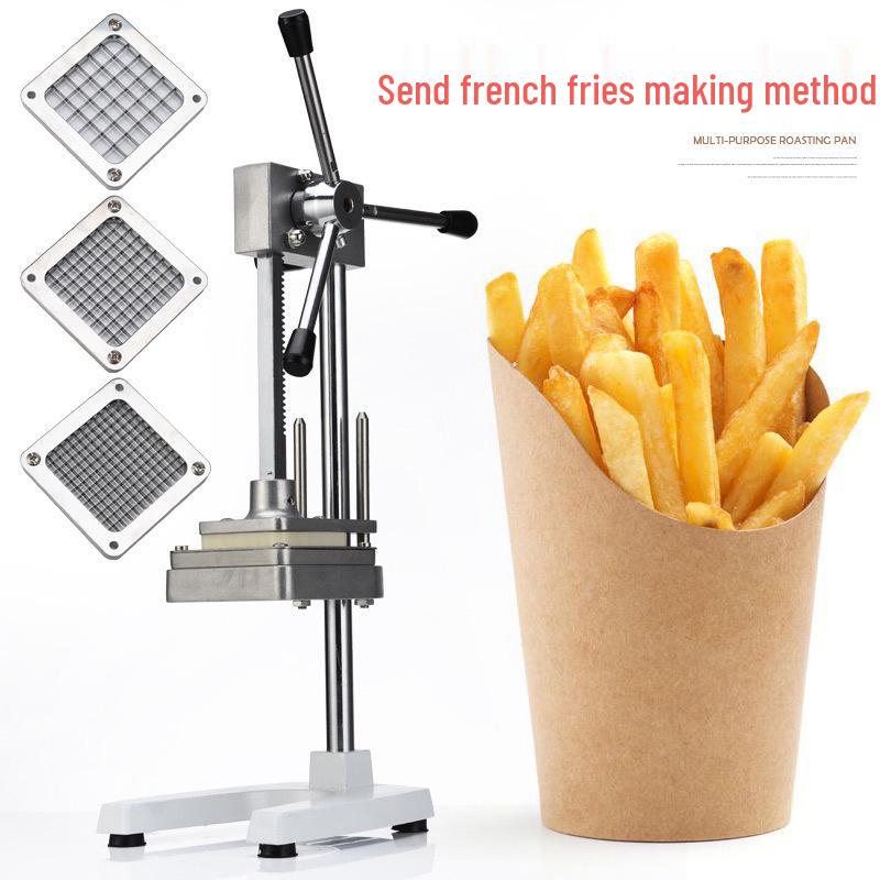 Manual Vegetable Dicer: Fries Cutter, Potato & Cucumber Slicer, Vertical Radish & Strip Slicer.